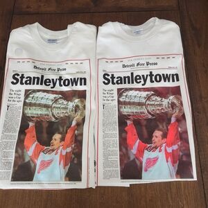 Stanleytown Graphic T-Shirt A Pair Of Red Wings XL and XLL Short Sleeve Vintage